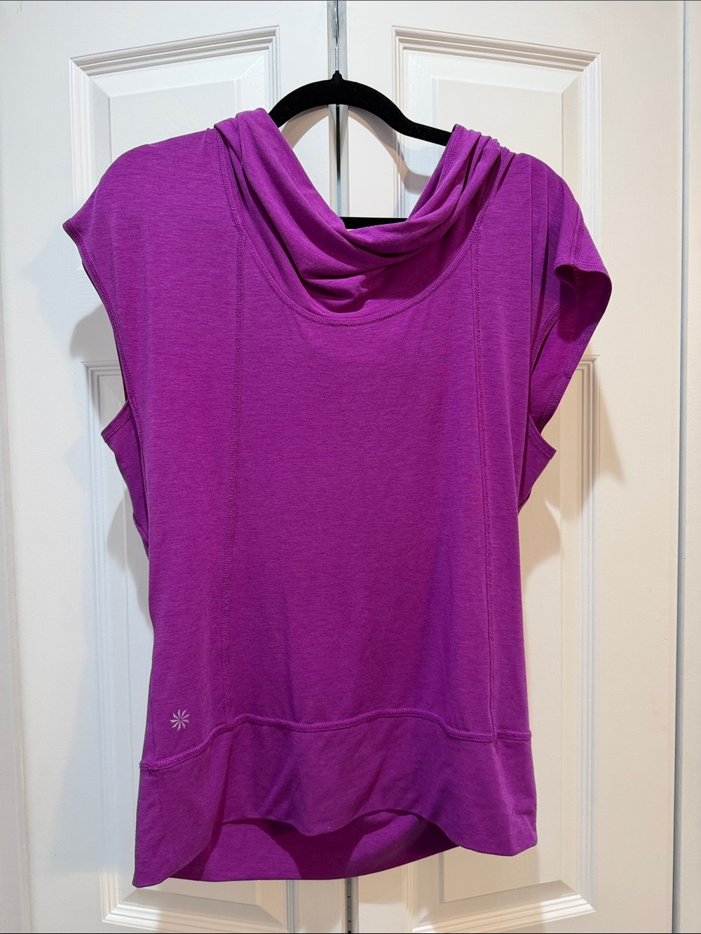 Athleta Women’s Purple Cowl Neck Hooded Top Size Medium